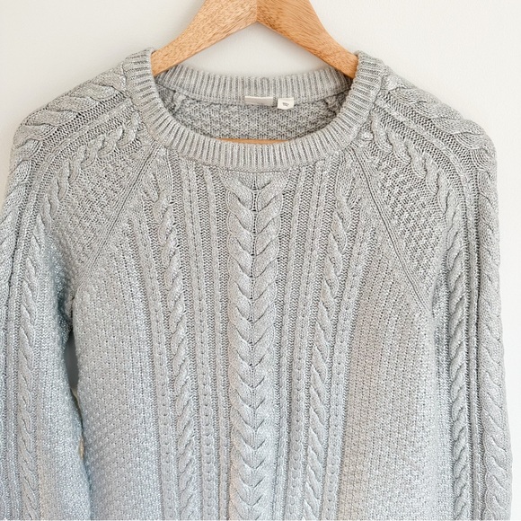 Gap silver foil soft metallic knit sweater S - Picture 7 of 13